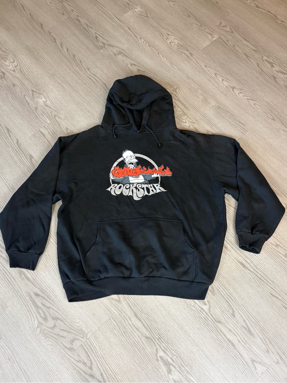 The Simpsons Black Graphic 'Rockstar' Hoodie Sweatshirt